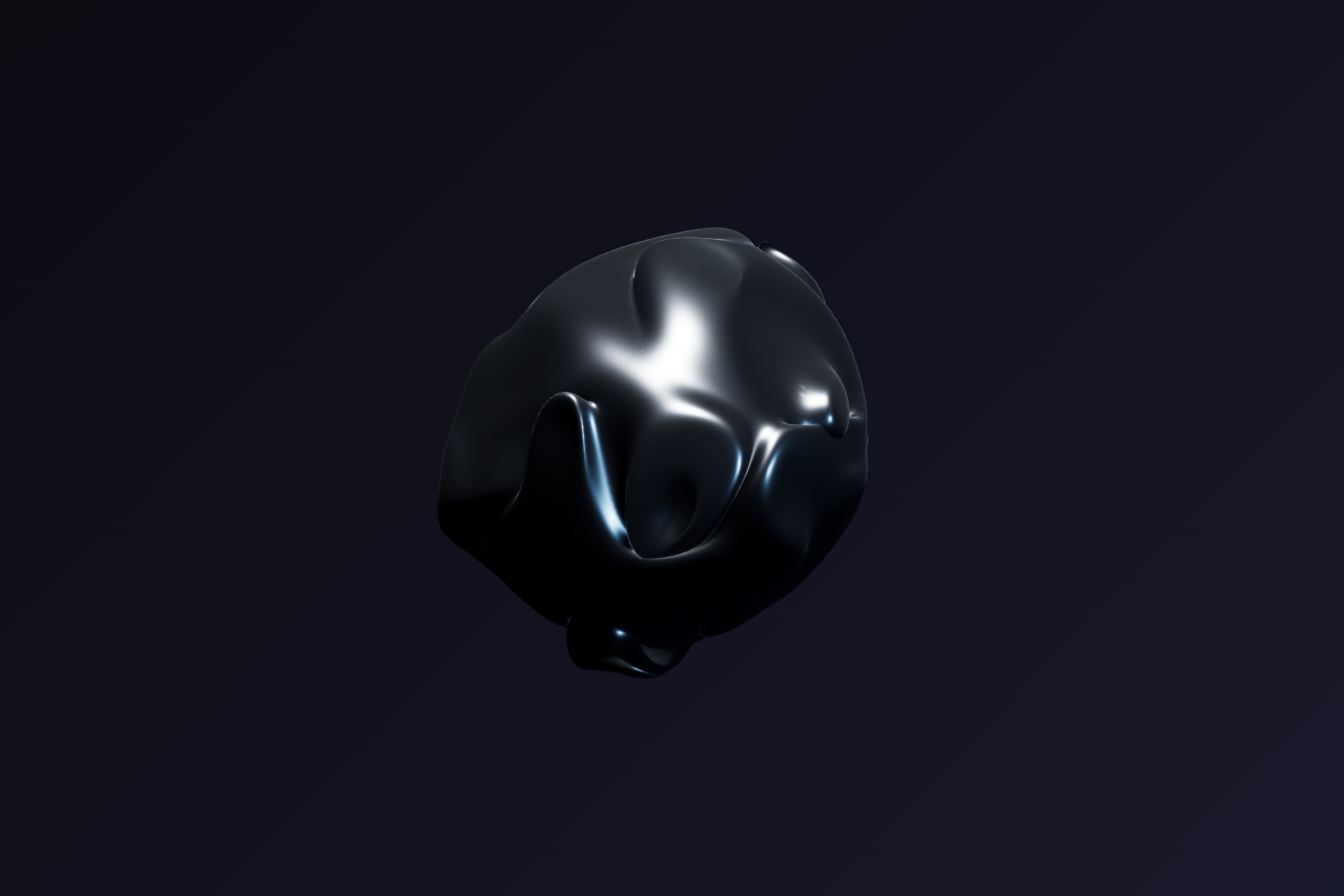 3D liquid metal sphere animation with Three.js WebGL