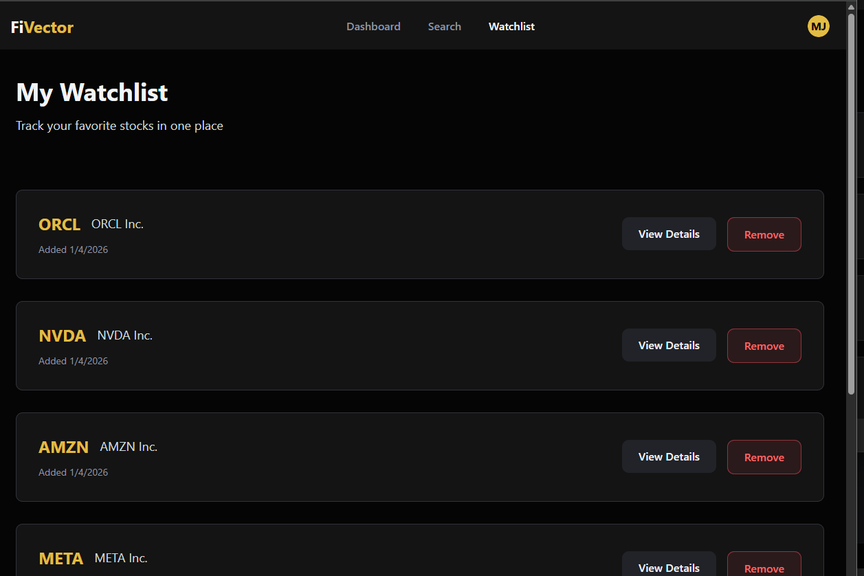 Stocking Tracking App