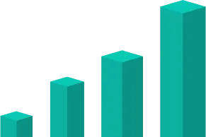 Bar chart with four ascending teal bars of increasing height from left to right.