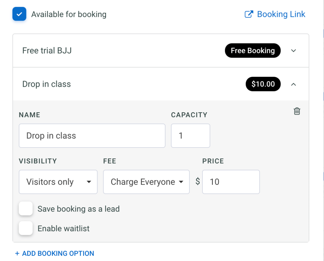 Multiple sessions in Gymdesk schedule