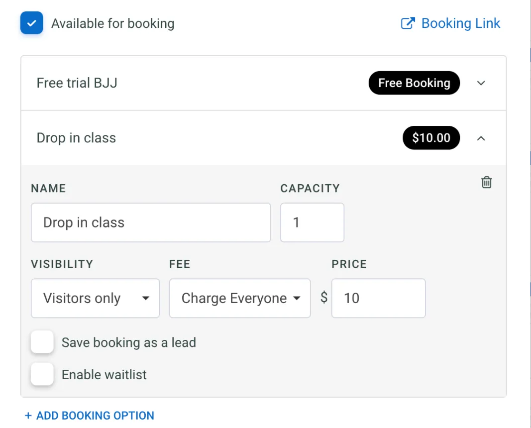 Multiple sessions in Gymdesk schedule