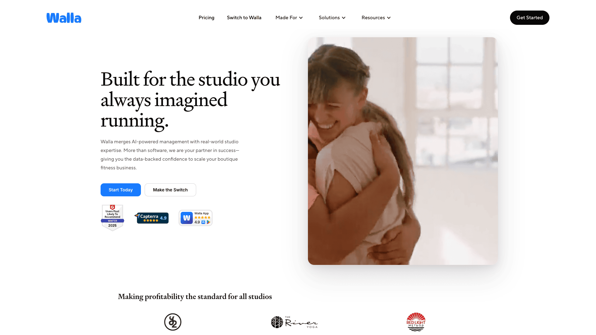 Walla homepage