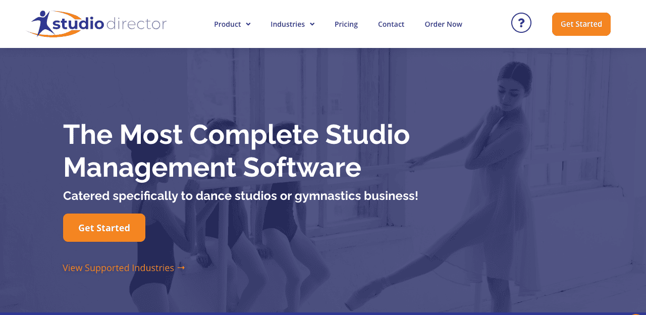 Studio Director homepage, studio management software