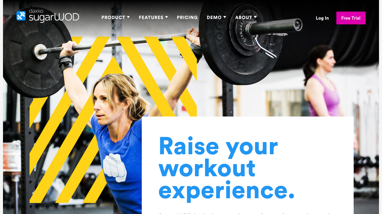 SugarWOD CrossFit workout tracking homepage