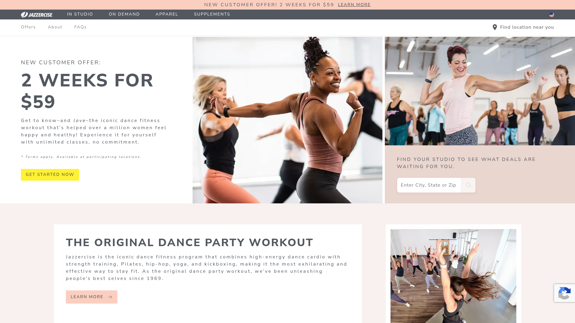 Jazzercise homepage