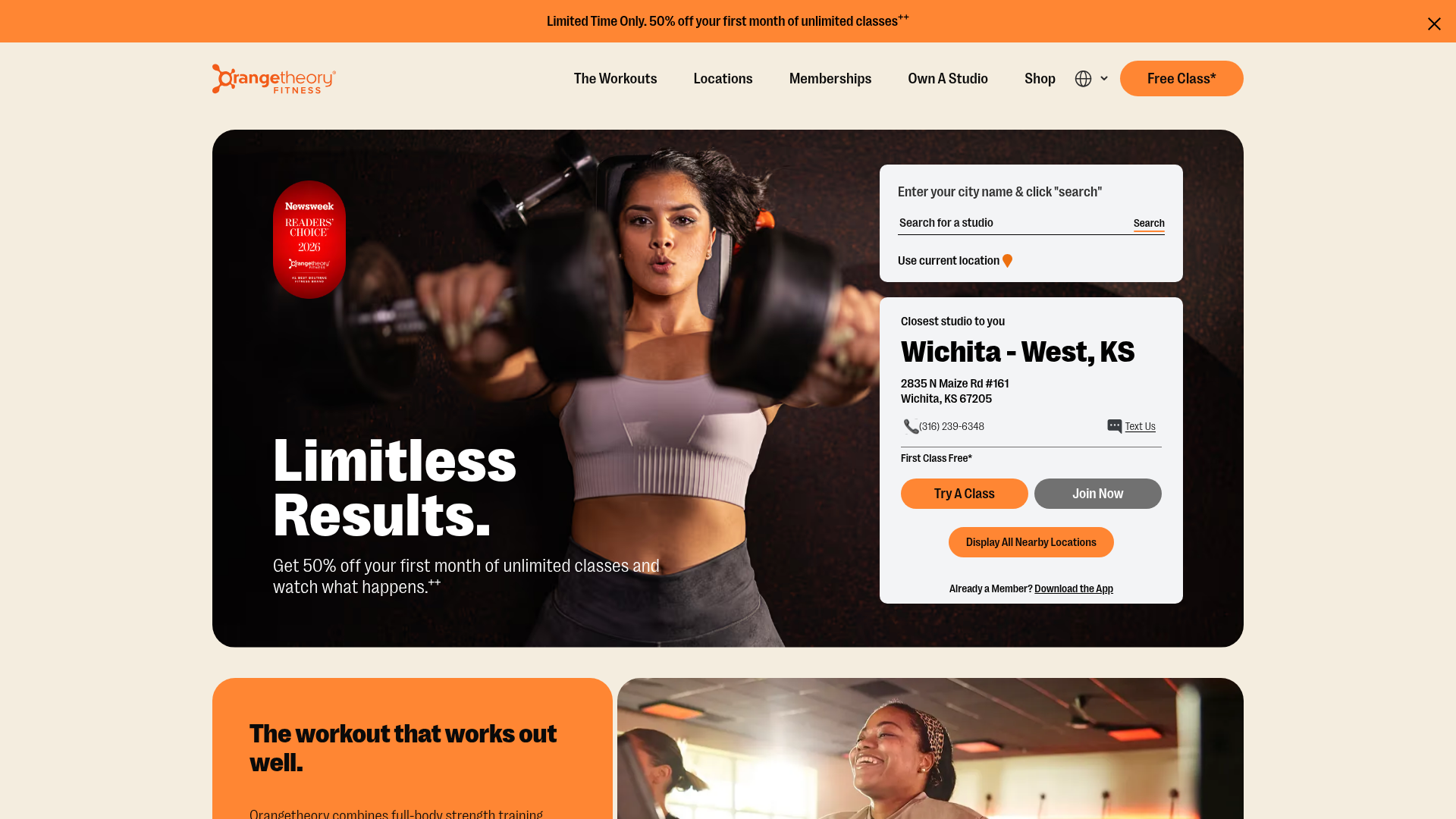 Orangetheory Fitness homepage