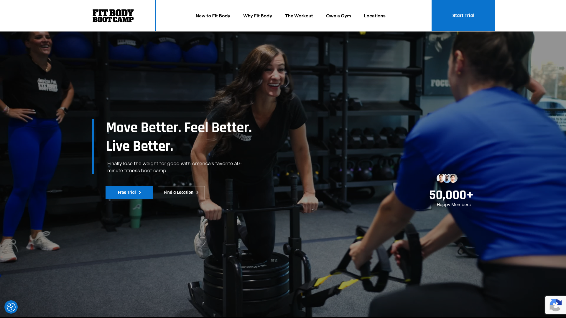 Fit Body Boot Camp homepage
