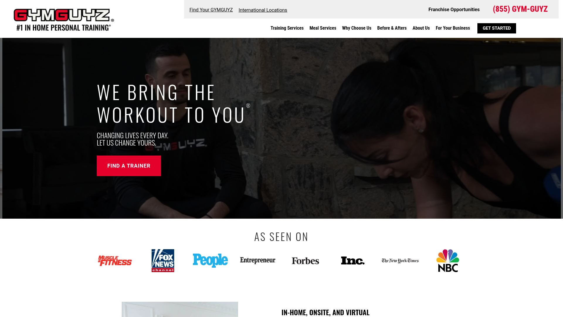 GYMGUYZ homepage