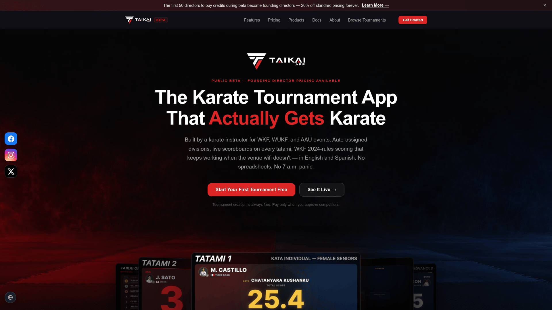 Taikai homepage