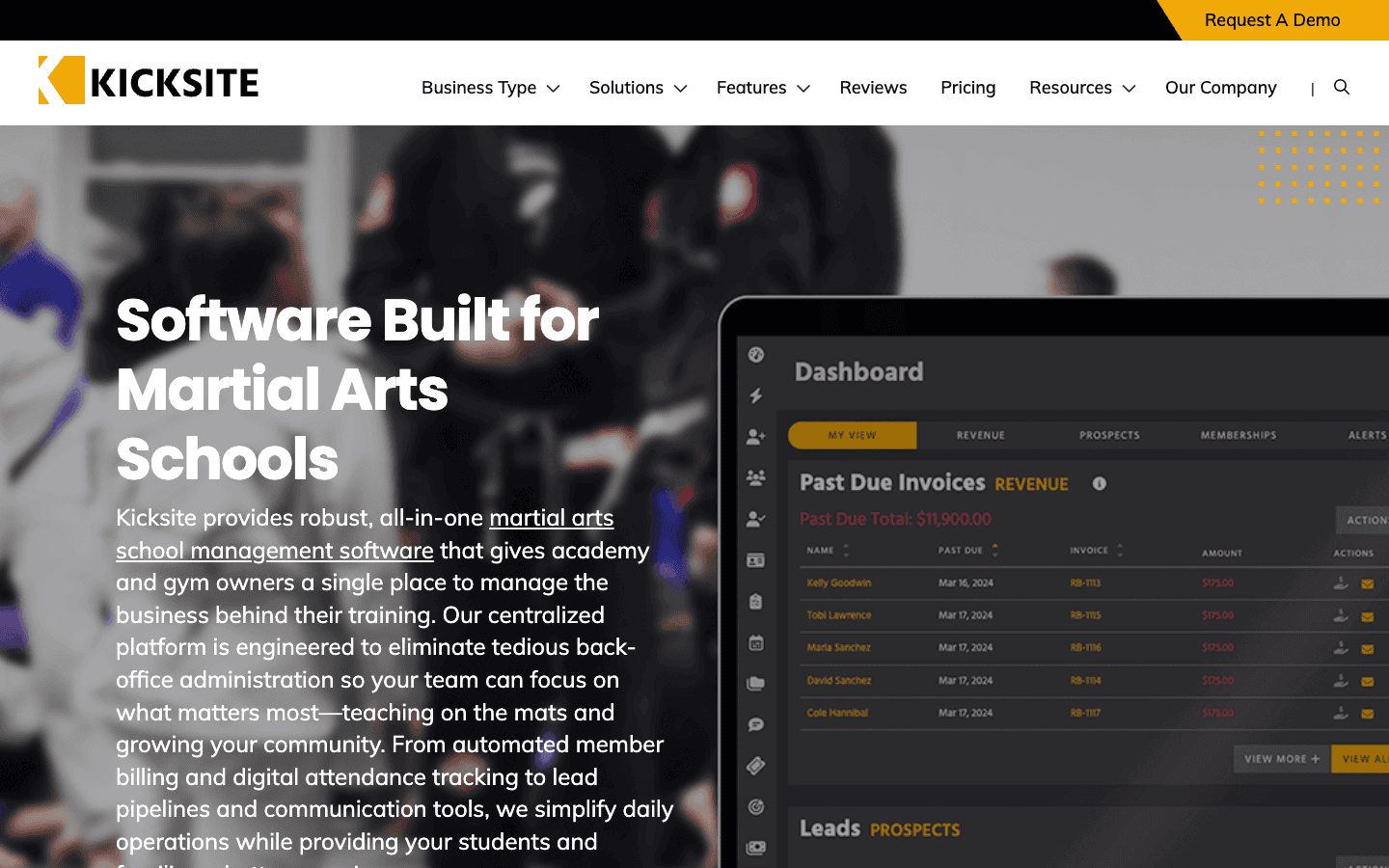 Kicksite homepage, October 2026
