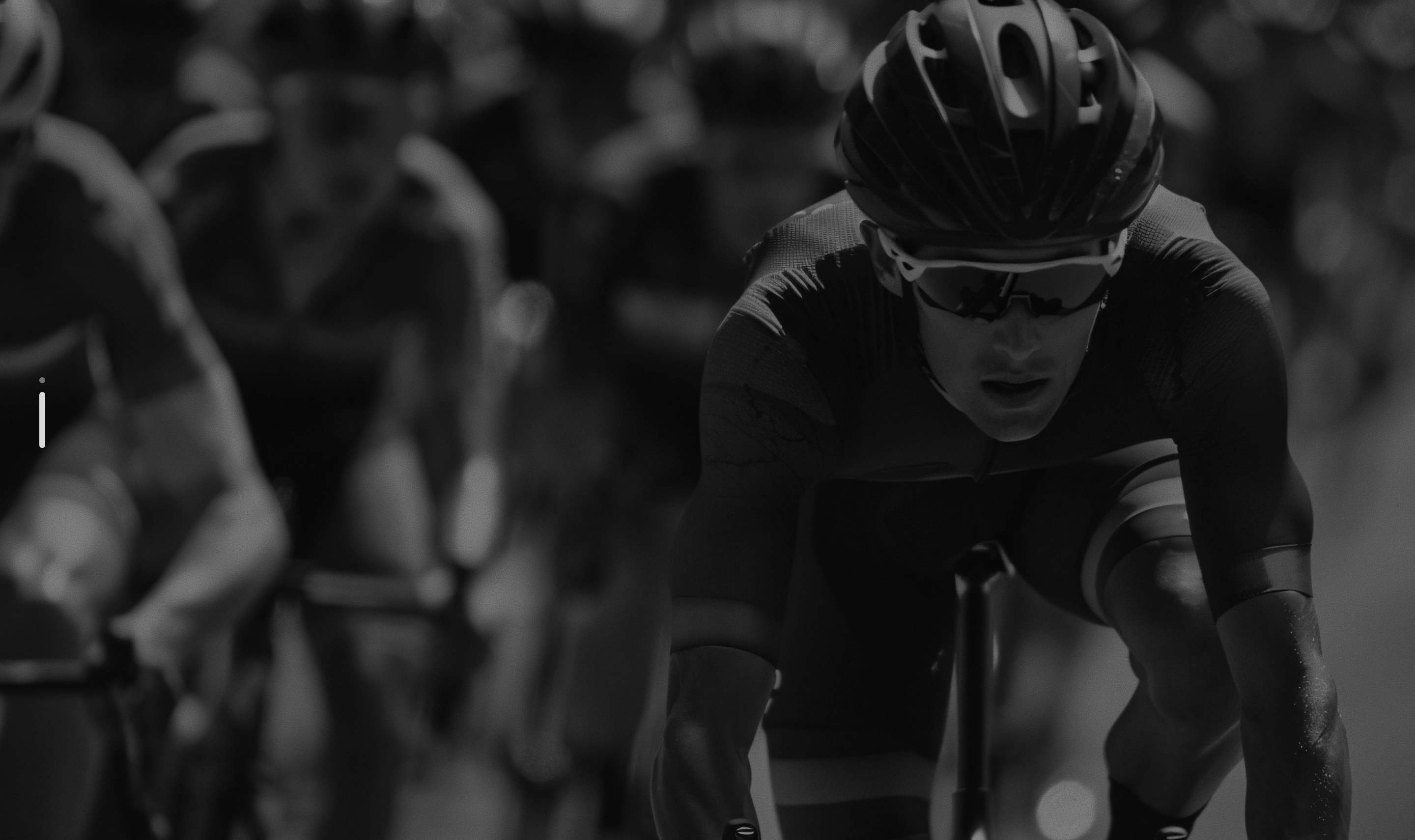 A peloton of cyclists