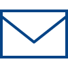 Blue envelope icon representing email.