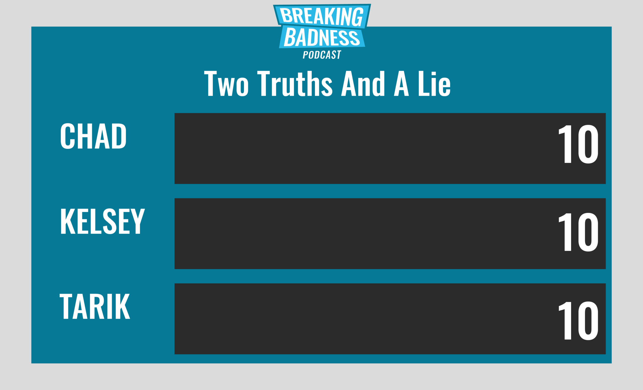 Breaking Badness Two Truths and a Lie