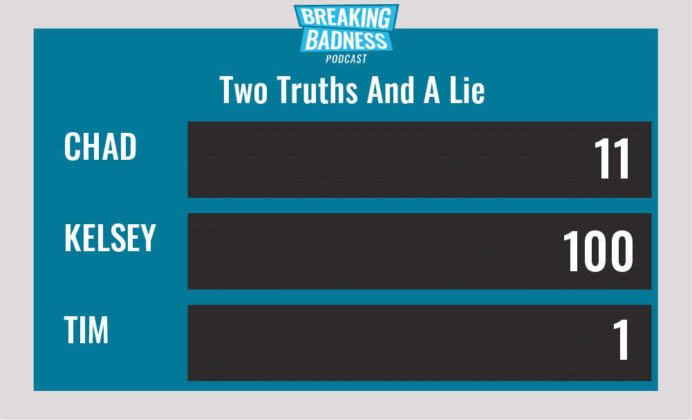 Breaking Badness Two Truths and a Lie