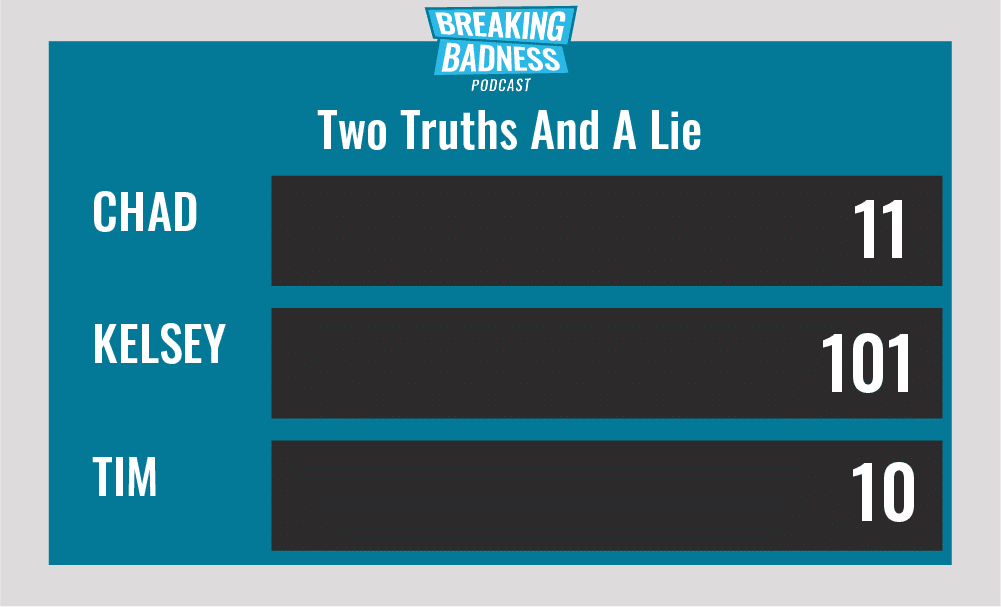 Breaking Badness Two Truths and a Lie