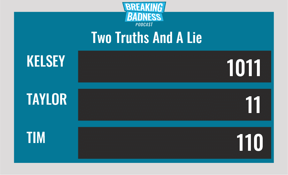 Breaking Badness Two Truths and a Lie