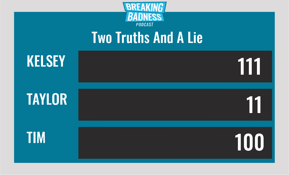 Breaking Badness Two Truths and a Lie