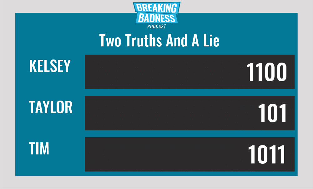 Breaking Badness Two Truths and a Lie