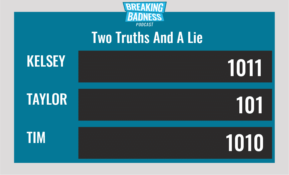 Breaking Badness Two Truths and a Lie