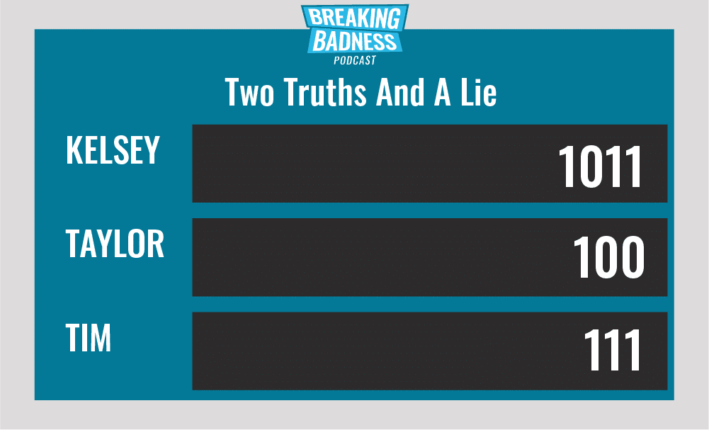 Breaking Badness Two Truths and a Lie