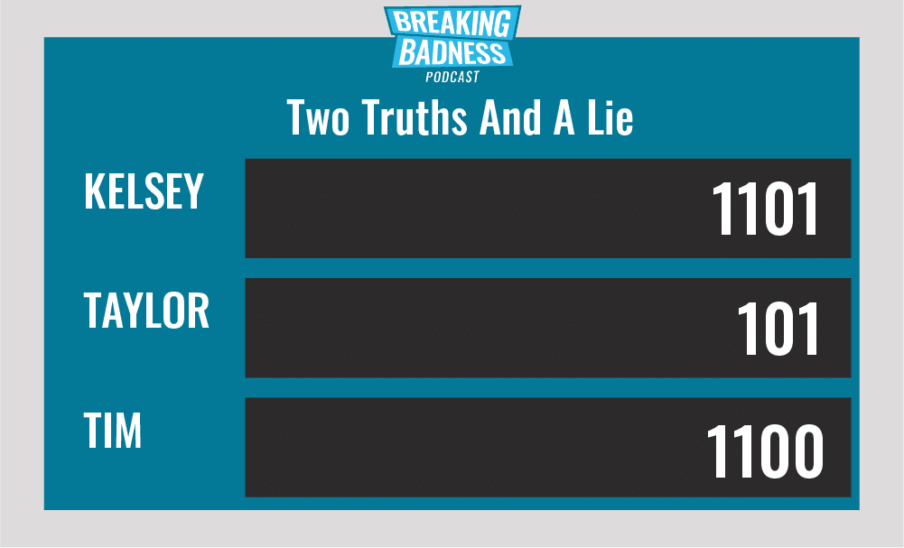 Breaking Badness Two Truths and a Lie