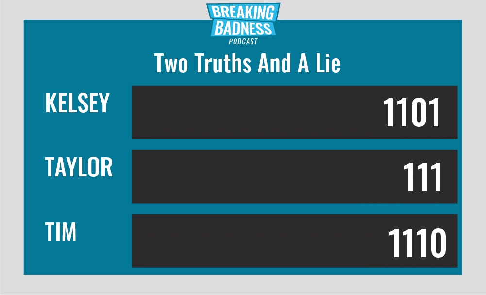 Breaking Badness Two Truths and a Lie