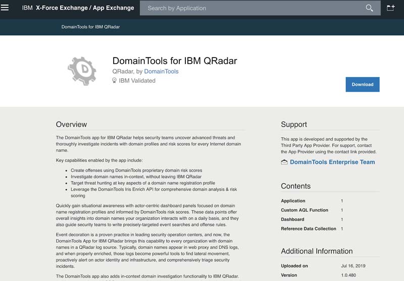 DomainTools App Preview Screenshot