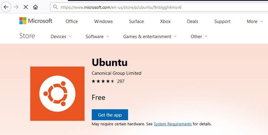 Download and Install Ubuntu from the Microsoft Store