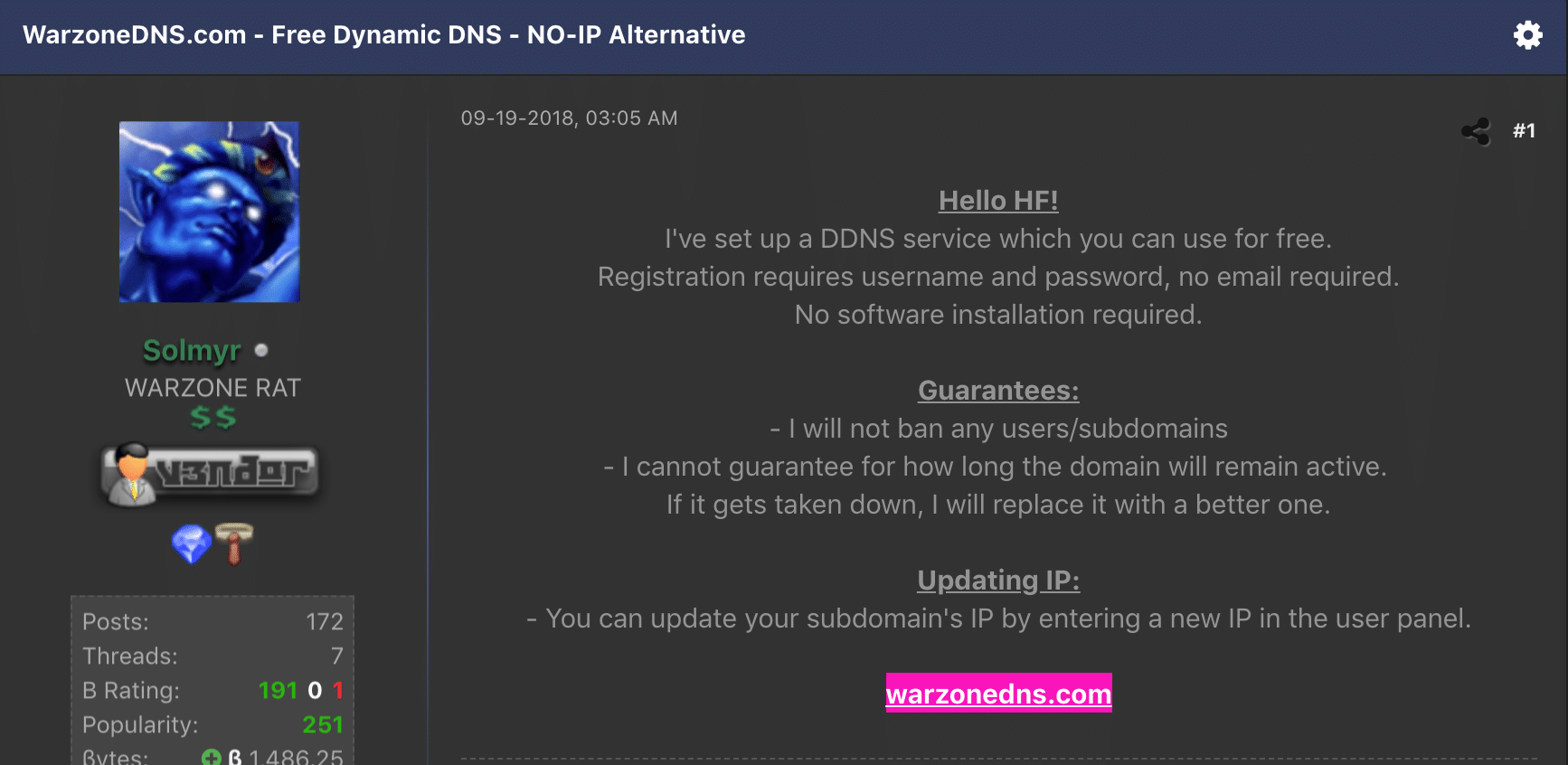 Warzone 1.0 RAT Analysis Report - Image 1