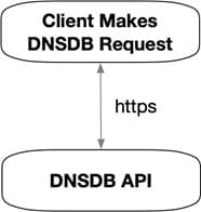 Diagram of direct access to DNSDB API