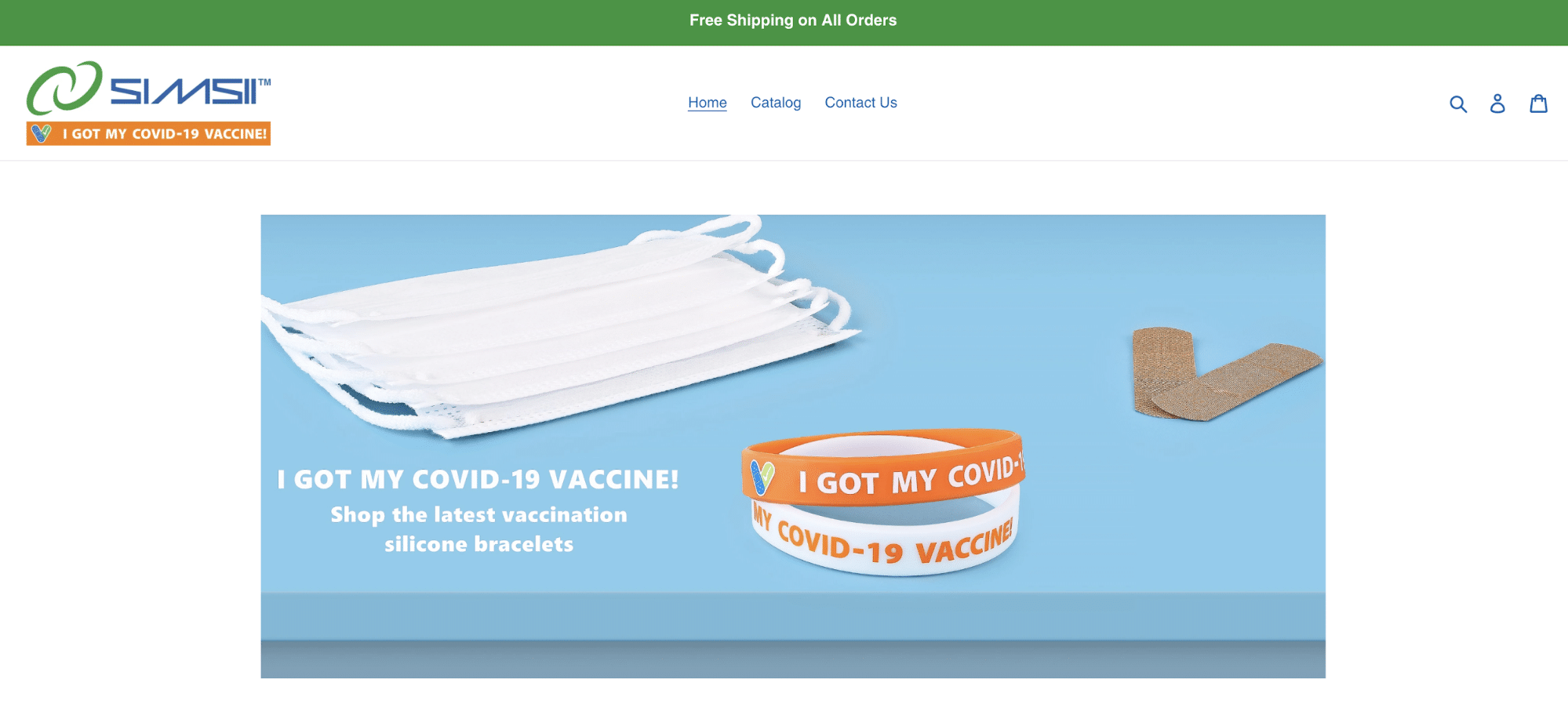 Screenshot from covid-19vaccinebracelet[.]com February 1, 2021