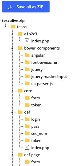 Hierarchy of files for Tescolive.zip