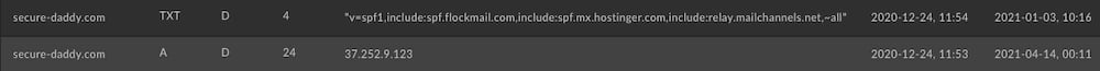 The SPF record indicates that it accepts mail from a wide range of servers and is set up (per the SPF record with ~all) to send mail in transition.