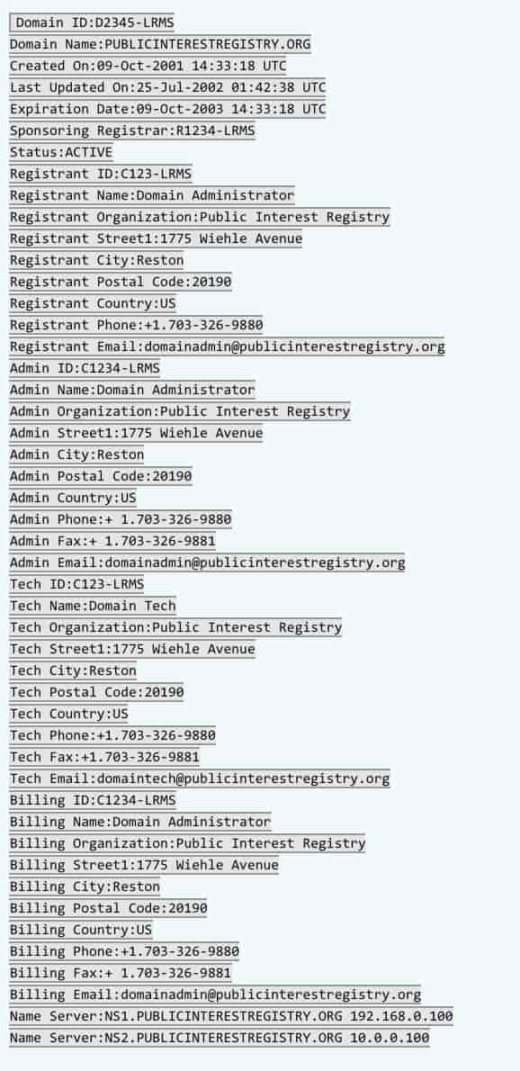 Thick records contain a fuller set of data; administrative and technical contact details in addition to what is included in the thin records.