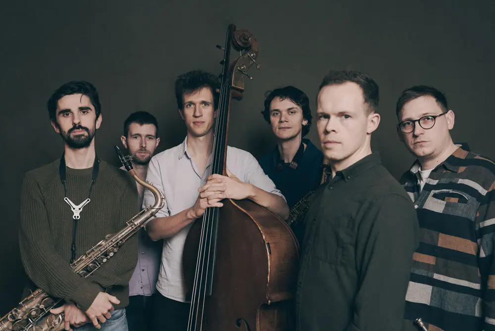 Image of Misha Mullov-Abbado with his jazz sextet 