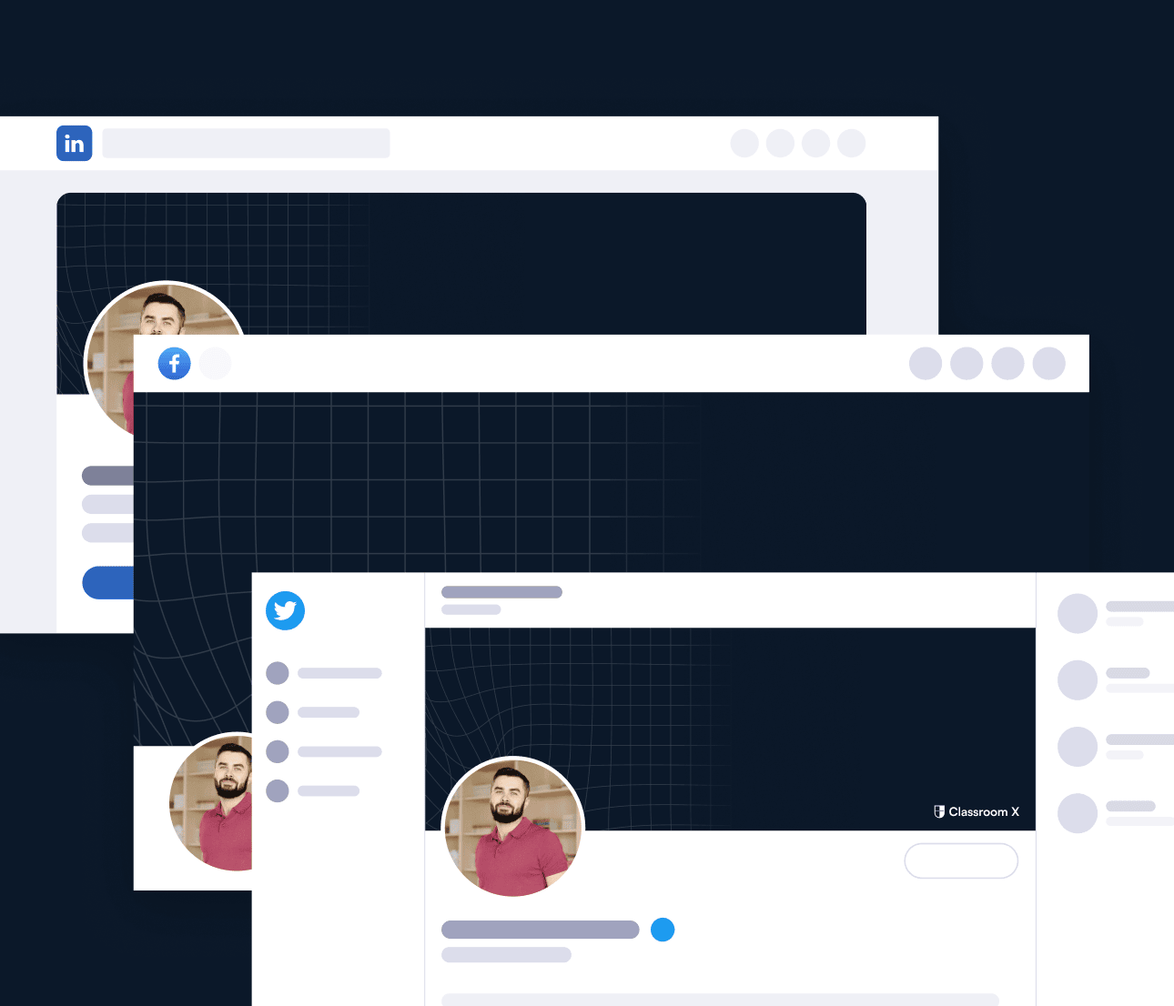Classroom X - Social Media Assets - Home Page - University Webflow Template