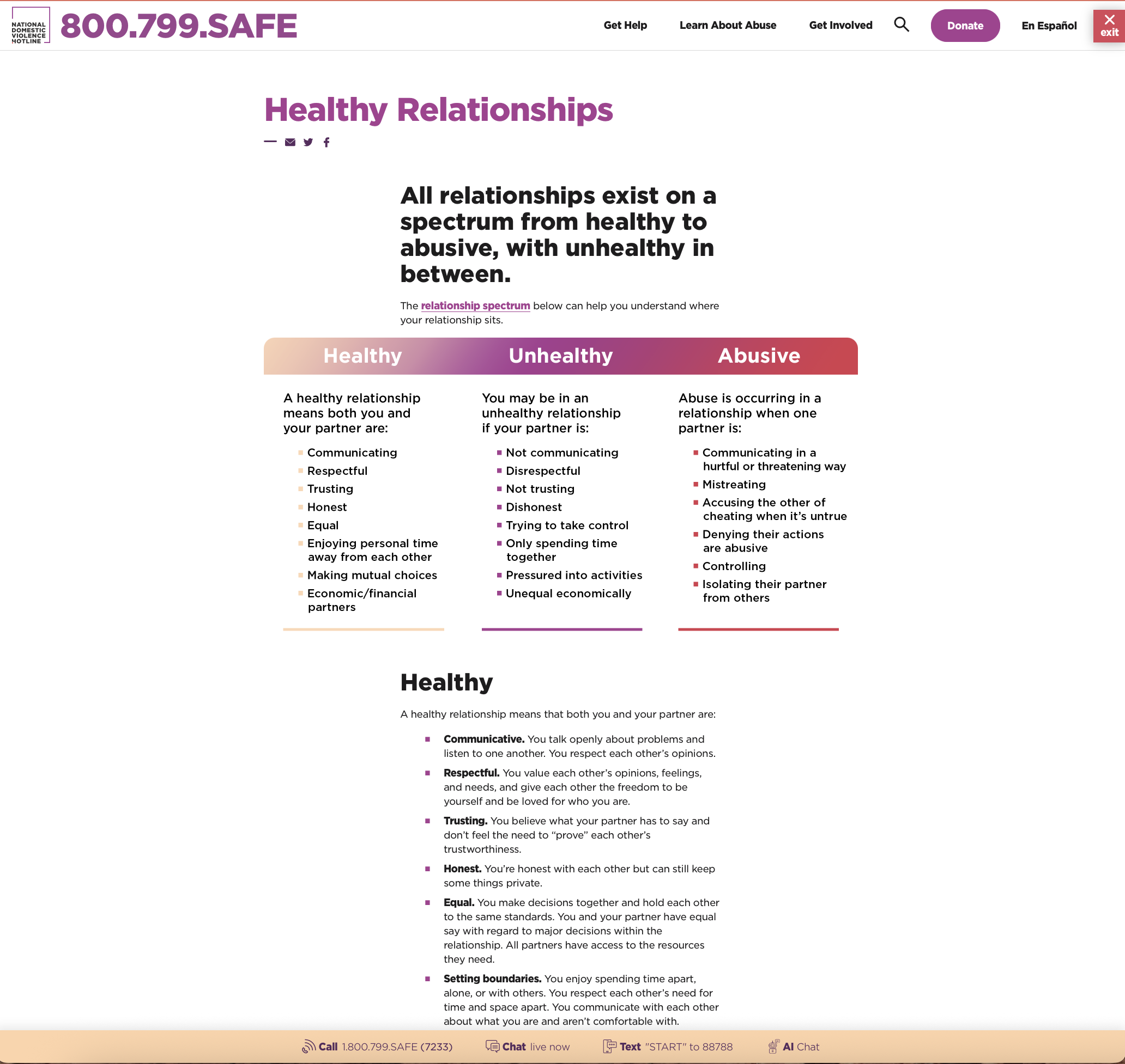 Link to Healthy Relationships website