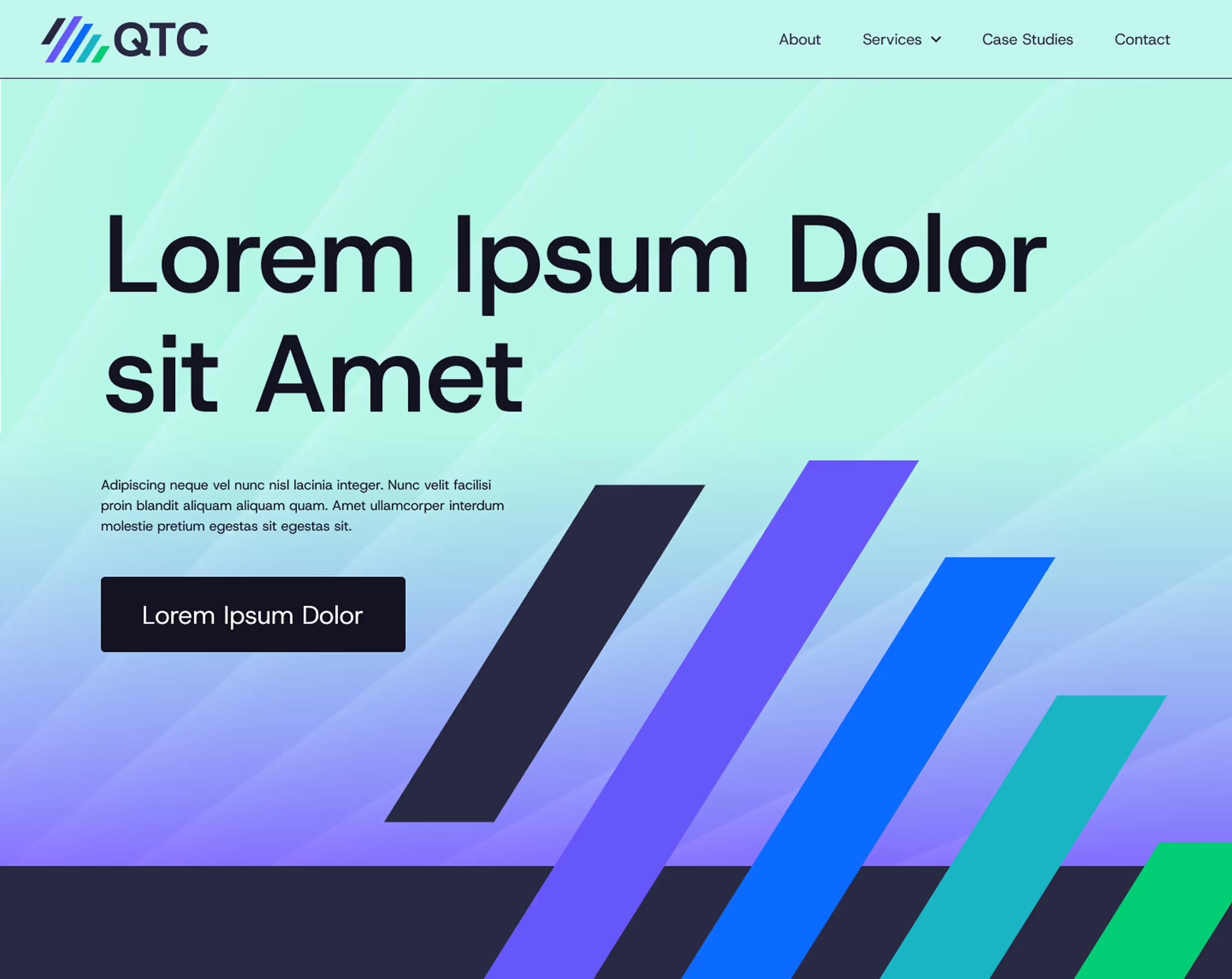 The initial impression from the QTC website homepage. 