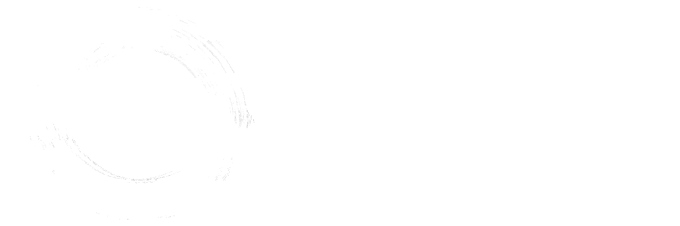 Minimalist circular brush stroke design in gray on a white background.