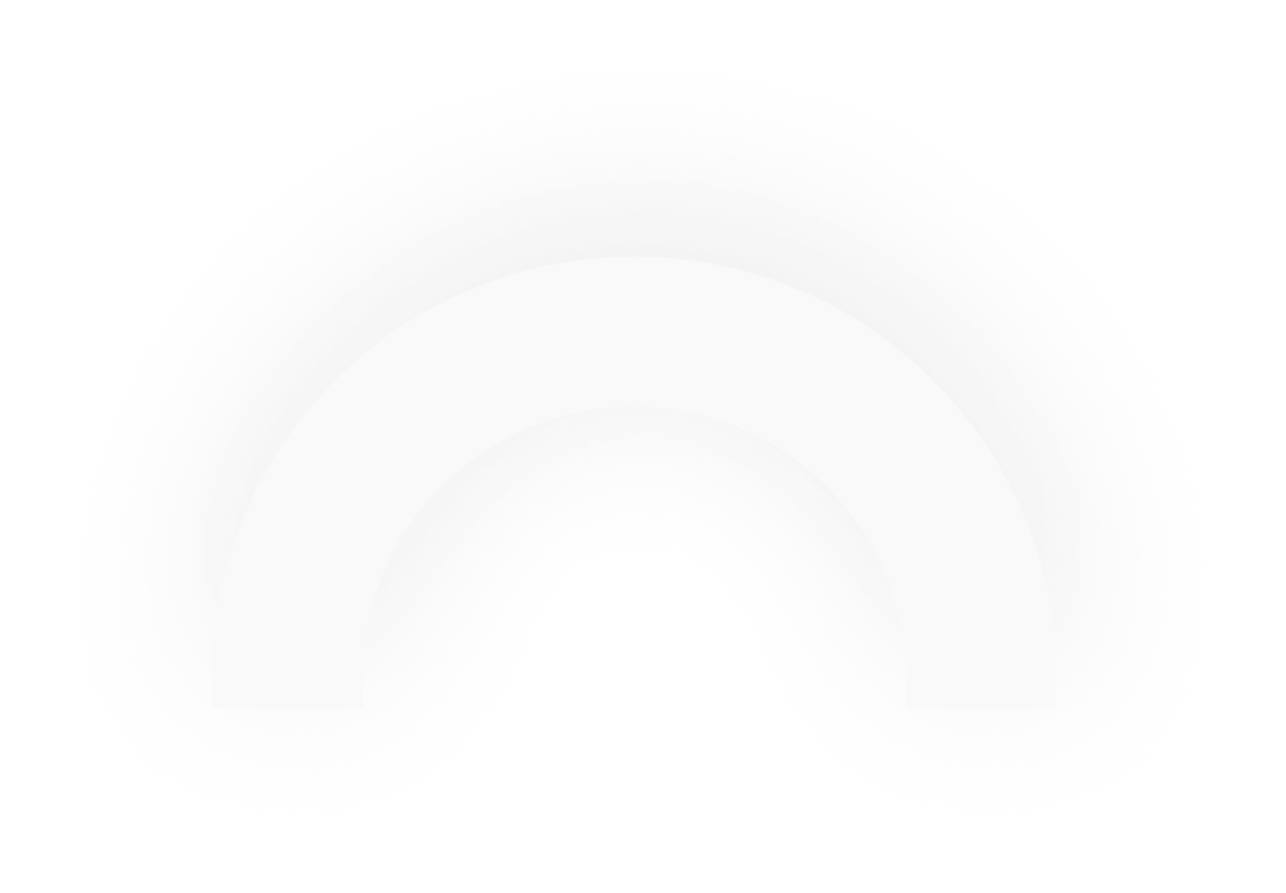 White semicircular arch shape with gradient shadow on a transparent background.