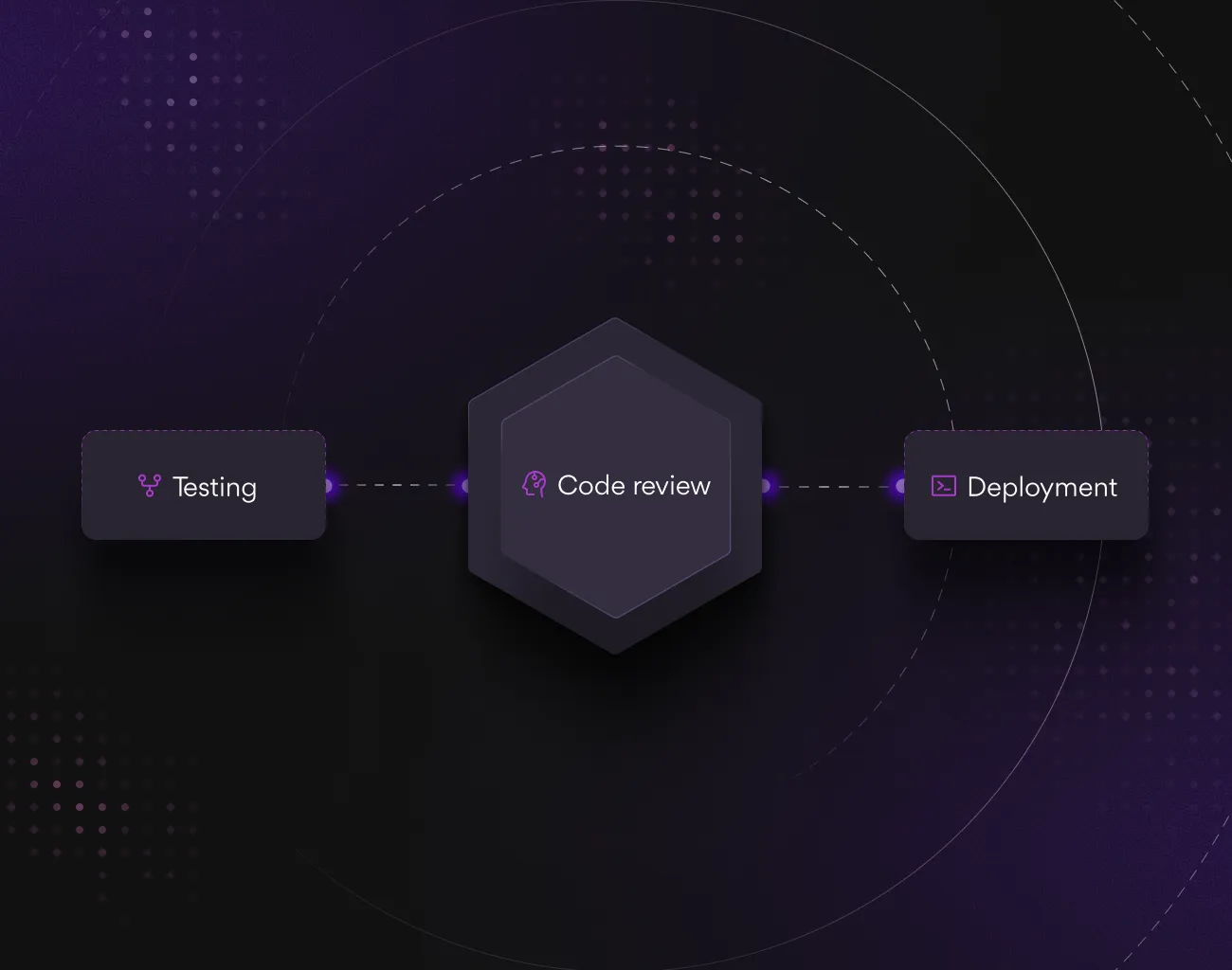 Graphic showing a fingerprint icon at the top, a password entry box with hidden characters in the center, and an unlocked padlock icon at the bottom on a dark background with scattered alphanumeric characters.