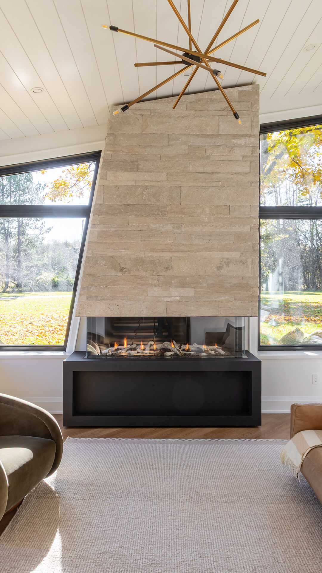 backyard landscaping with pool featureing waterfalls flowing into the pool, cabana with fireplace