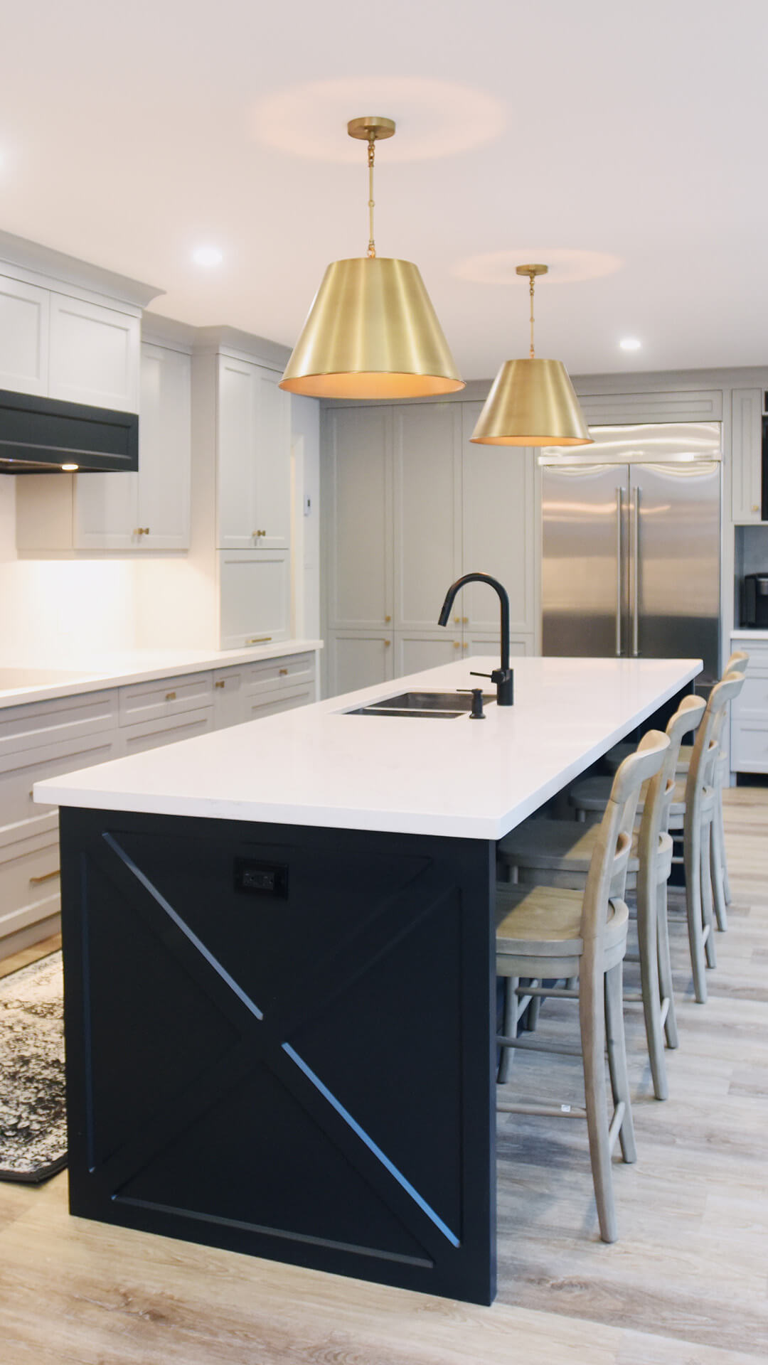 backyard landscaping with pool featureing waterfalls flowing into the pool, cabana with fireplace