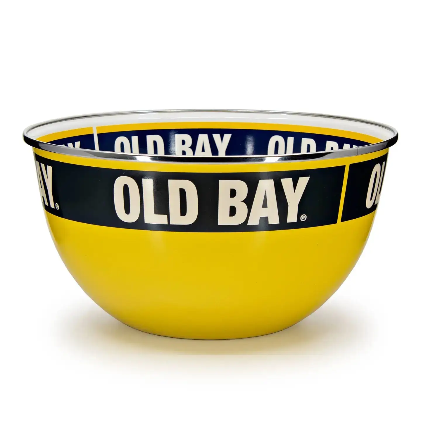 Enamelware Old Bay Large Salad Bowl