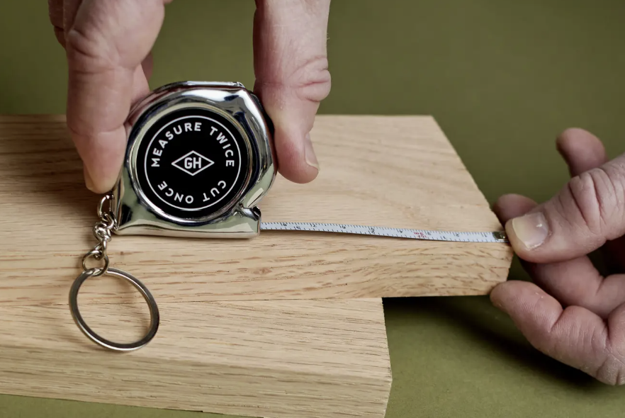 Measure Twice, Cut Once Keychain Tape Measure – Gentlemen's Hardware