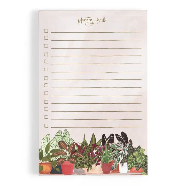 Houseplants Planty To Do Notepad