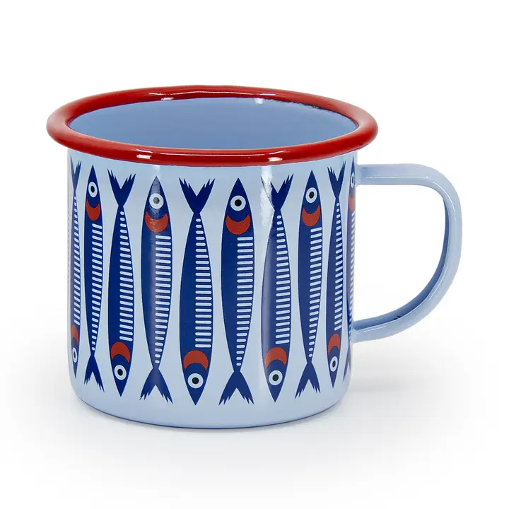 Anchovies Enamelware Large Mug (16 oz)
