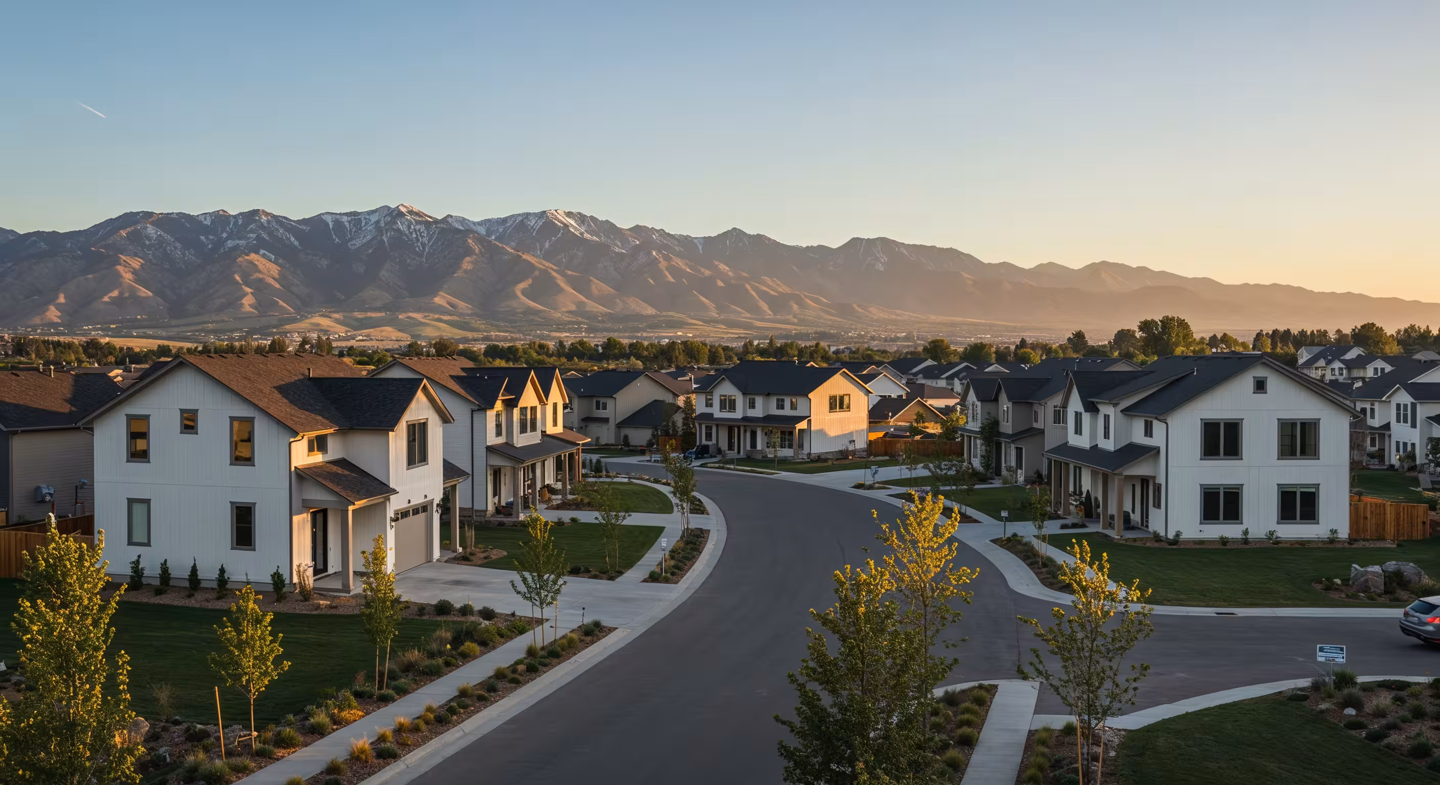 Modern Utah neighborhood used to represent a professional cleaning service across Northern Utah