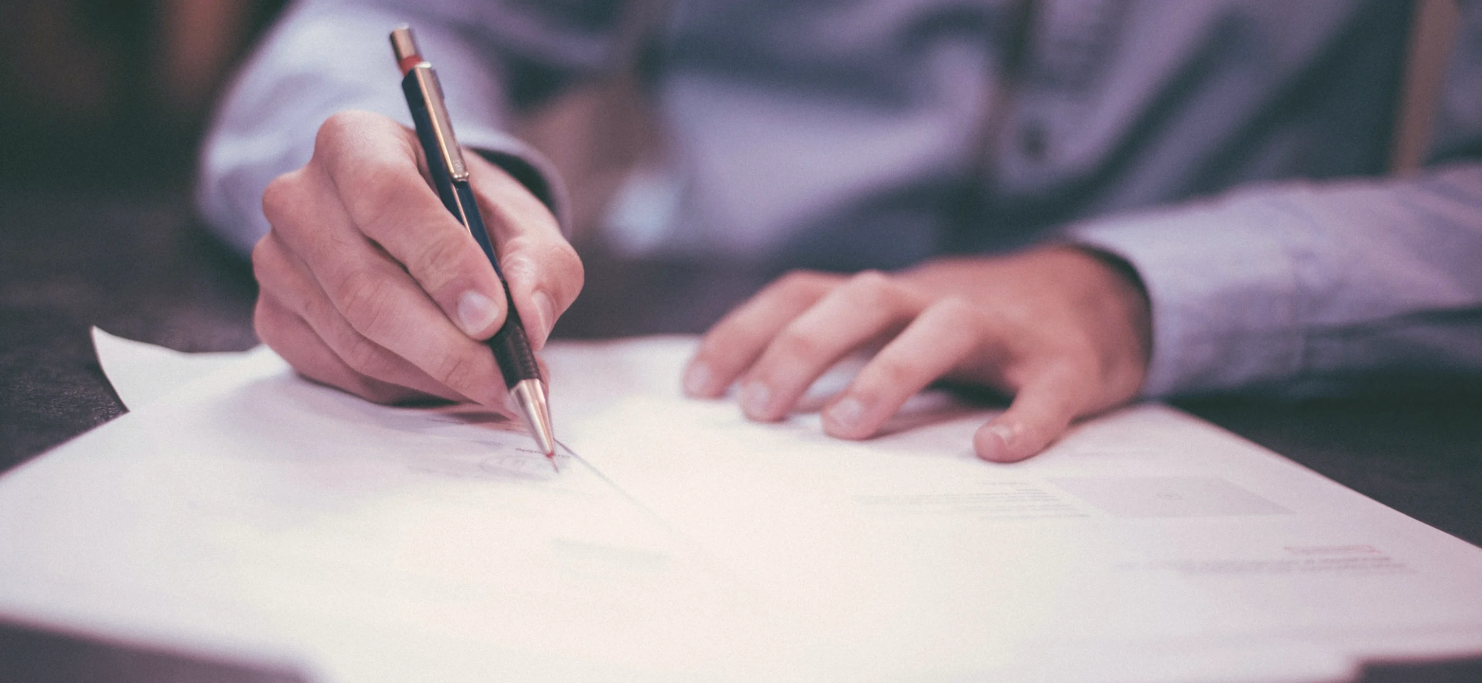 Hand signing formal documents
